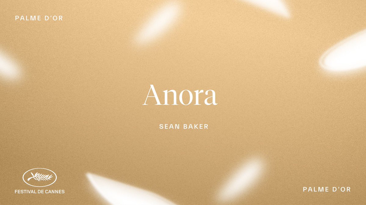 Festival_Cannes's tweet image. La Palme d’or est remise à ANORA réalisé par SEAN BAKER ! 
- 
The Palme d’or winner is ANORA by SEAN BAKER!

#Cannes2024 #Palmares #Awards #PalmedOr