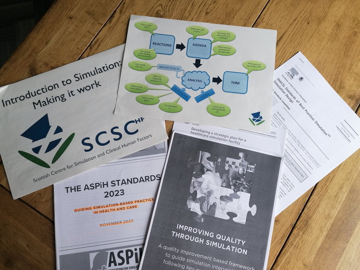 ThankU to Joel & Jemma @scotsimcentre for 2 fab days of scenario creation, debriefing, meta debriefing and practice.Take home message - the value of Simulation is not the Sim itself but the debriefing. Foundations now laid for more education & top tips to bring to @NHSCTrust