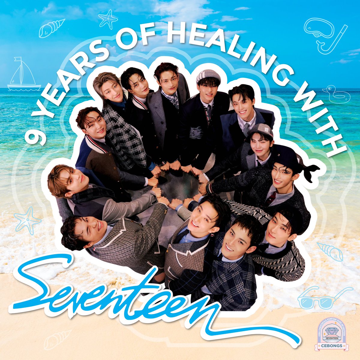 cebongdeuls's tweet photo. Happy 9 years #SEVENTEEN! ππ Thank you for the music, memories, & endless love. Here's to many more 'til the last "Say the name" and beyond!
#CARAT #CEBongs #CEBongdeuls #In_CEBU πποΈ @pledis_17
#HAPPY_SVT_DAY
#SVT_9th_Anniversary
#9Years_with_CARAT https://t.co/Y3ypBLmG0D