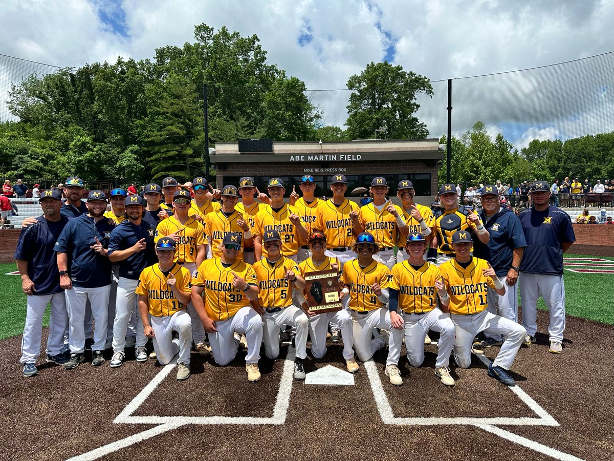 MHS Athletics (@marionwildcats) on Twitter photo Baseball (Marion Regional):
Wildcats 5 Centralia 2 Final
Wildcats are regional champions!!! They improve to (25-8) and will play in the Triad Sectional on Wednesday! ๐
<a href="/1035ESPN/">1035ESPN</a> <a href="/section618/">Section618.com</a> <a href="/RRSportsCentral/">River Radio Sports Central</a> <a href="/STLhssports/">STLhighschoolsports</a> <a href="/WGGH_Radio/">WGGH Radio</a> <a href="/areasports/">AreaSports.net</a> <a href="/wmixsports/">WMIX Sports</a> Baseball (Marion Regional):
Wildcats 5 Centralia 2 Final
Wildcats are regional champions!!! They improve to (25-8) and will play in the Triad Sectional on Wednesday! ๐
<a href="/1035ESPN/">1035ESPN</a> <a href="/section618/">Section618.com</a> <a href="/RRSportsCentral/">River Radio Sports Central</a> <a href="/STLhssports/">STLhighschoolsports</a> <a href="/WGGH_Radio/">WGGH Radio</a> <a href="/areasports/">AreaSports.net</a> <a href="/wmixsports/">WMIX Sports</a>