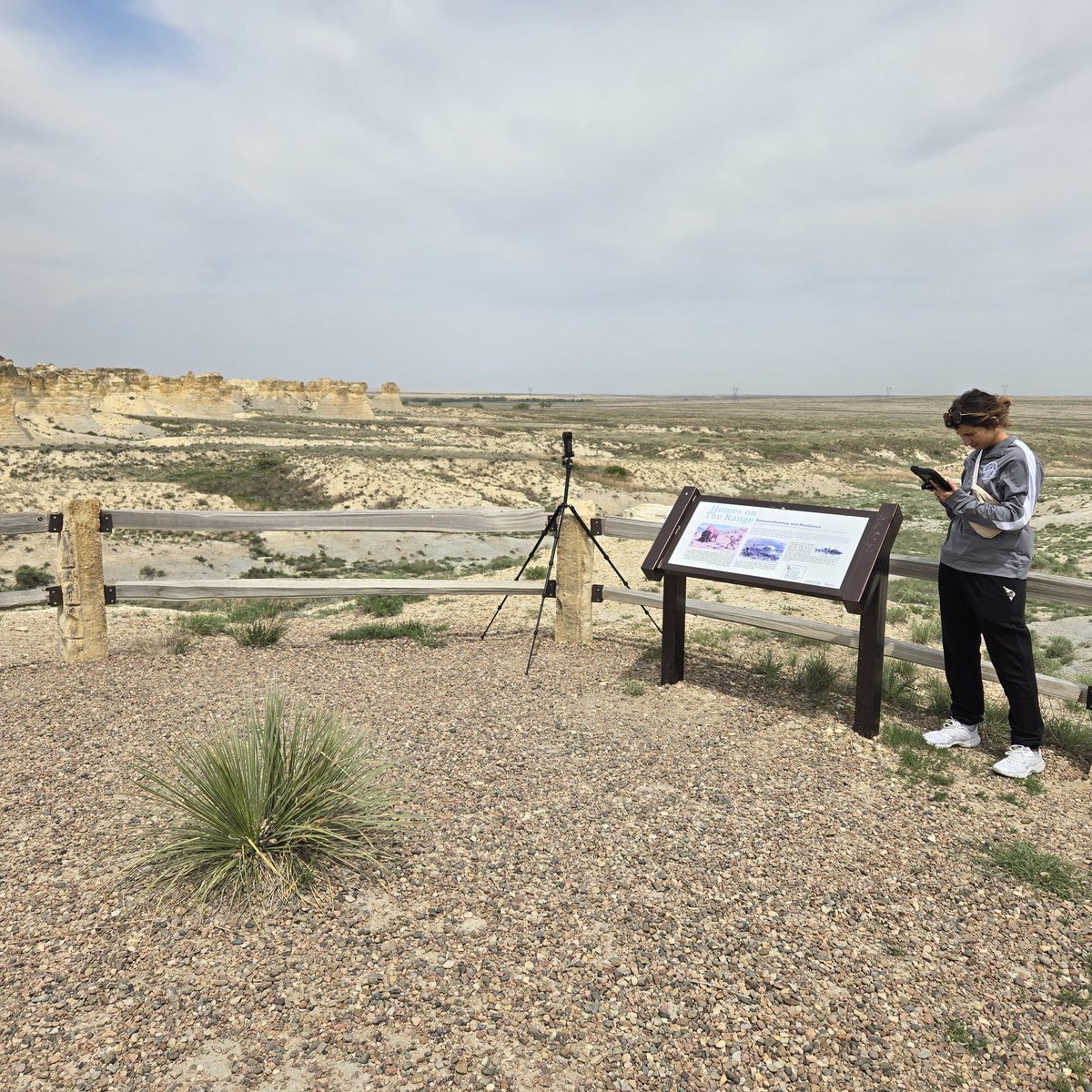 One last 360 video state park for the 23-24 school year as <a href="/FHSUteachered/">FHSU Teacher Ed</a> student Morgan Staab (w/ a couple helpers) braved the wind to record videos at Little Jerusalem SP to pair with lessons on fossils.
