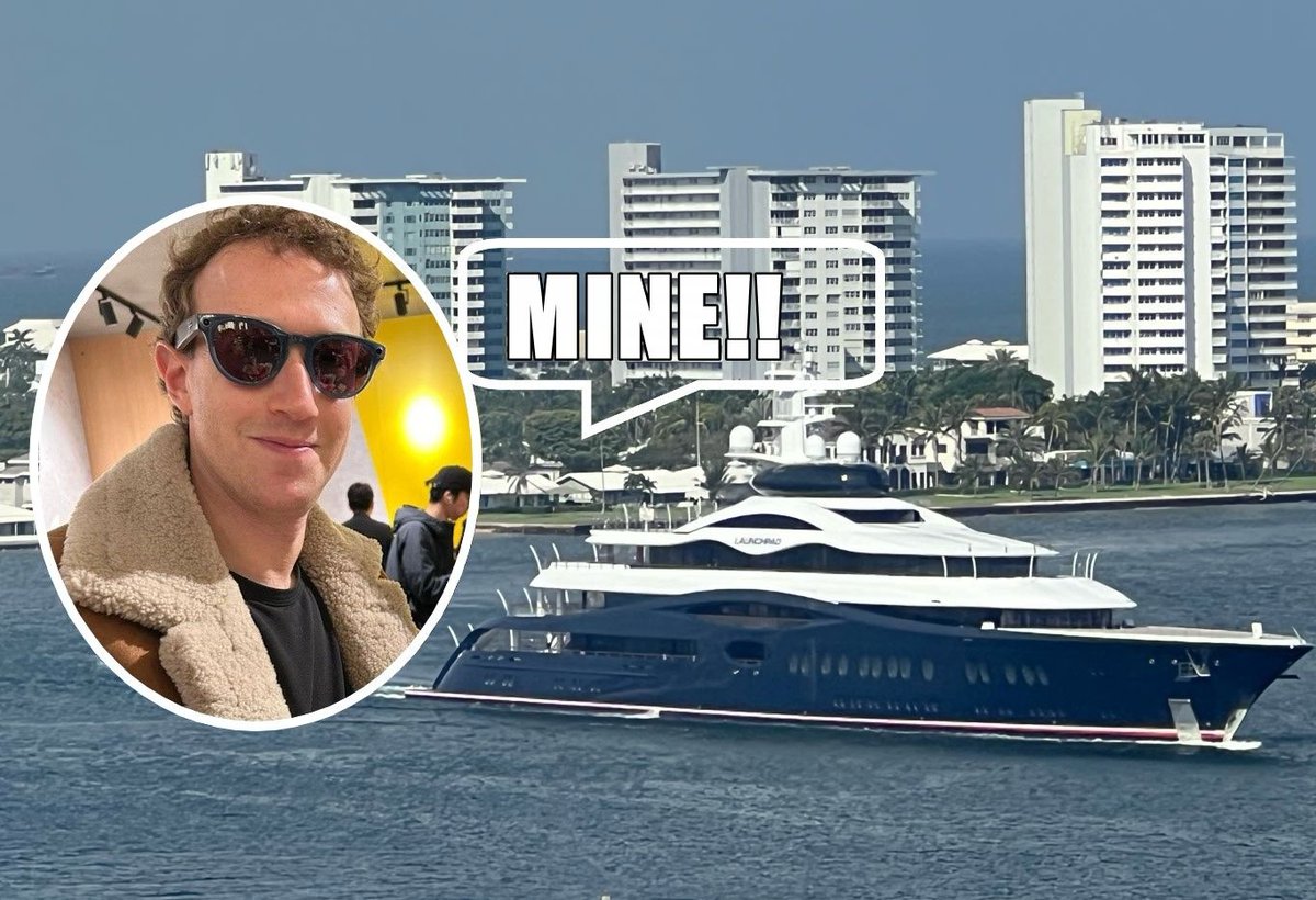 This is Mark Zuckerberg. Mark is very concerned about climate change.

His new $300 million mega yacht emits more carbon in a single trip than your car in your entire lifetime, but it's your car that's causing climate change 🤡