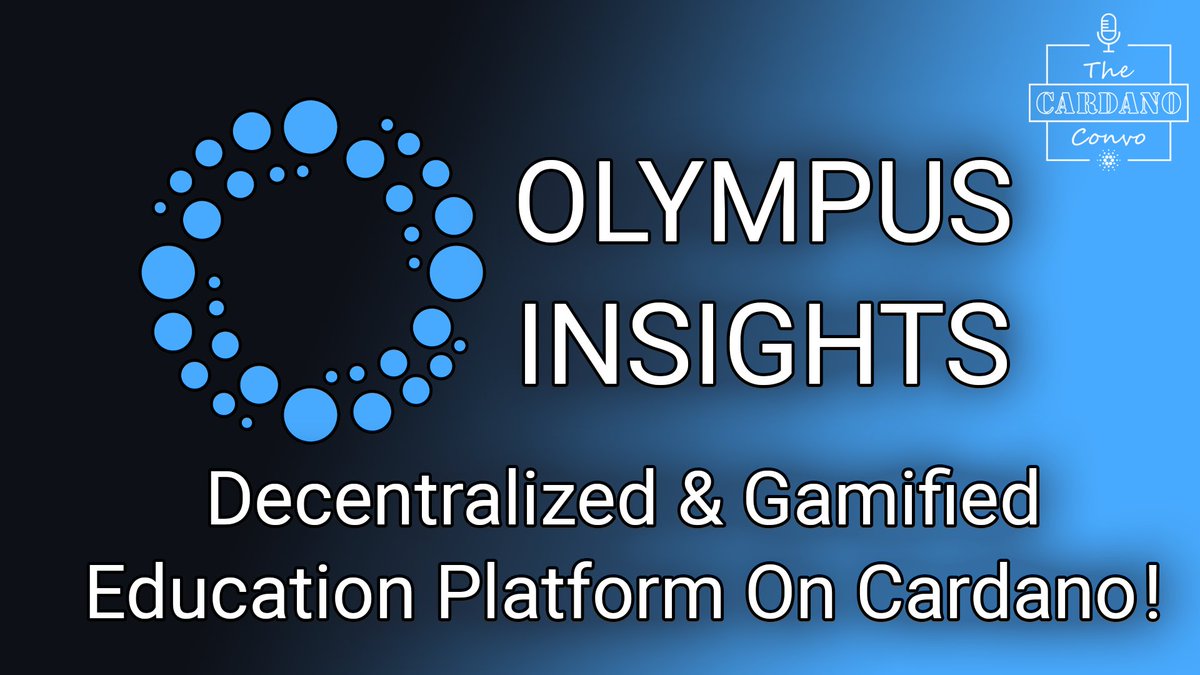 CardanoConvo's tweet photo. Have you heard about @OlympusInsights? Well it's a decentralized and gamified education platform on #Cardano. I had the pleasure of talking with @stocktrade2036 and @Nate_Olympus about the platform, there token (OLI), and their upcoming token sale!

👉https://t.co/zxnDyh4UBf https://t.co/o16cmjxy9W