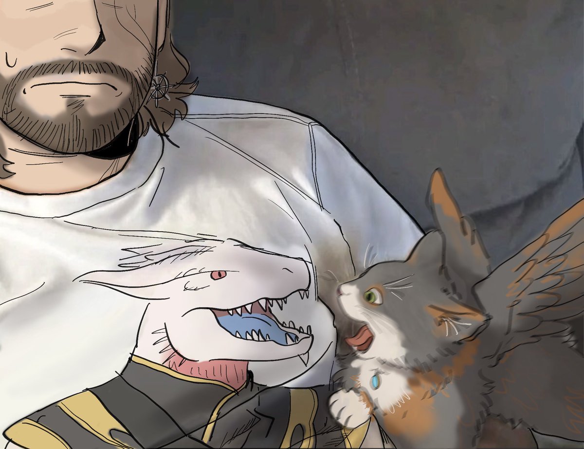 #Galedekarios
더지 옷 입은 게일과 타라