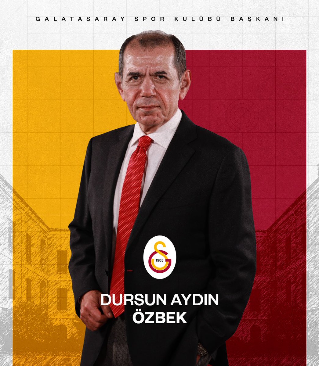 Galatasaray Spor Kulübü'nün 36. Başkanı Dursun Aydın Özbek, üçüncü kez Başkan seçildi. #Seçim2024