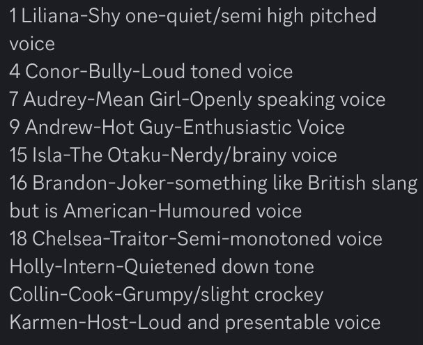 !!! CASTING CALL!!!

We are currently looking for some voice actors for a project that is currently being worked on and we would like to know if anybody would like to va one of the characters!!!
Characters left:
(Also we changed holly to Hollis)
Also have the amazing pinkie here