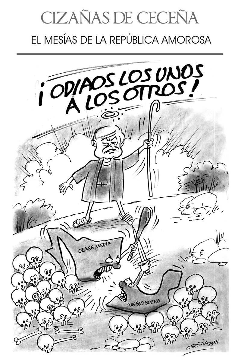 GilbertoCecenaN's tweet photo. Cizañas de Ceceña:
EL MESÍAS DE LA REPÚBLICA AMOROSA
#CizañasdeCeceña #carton #GilbertoCeceña https://t.co/FE3qBxQHQO