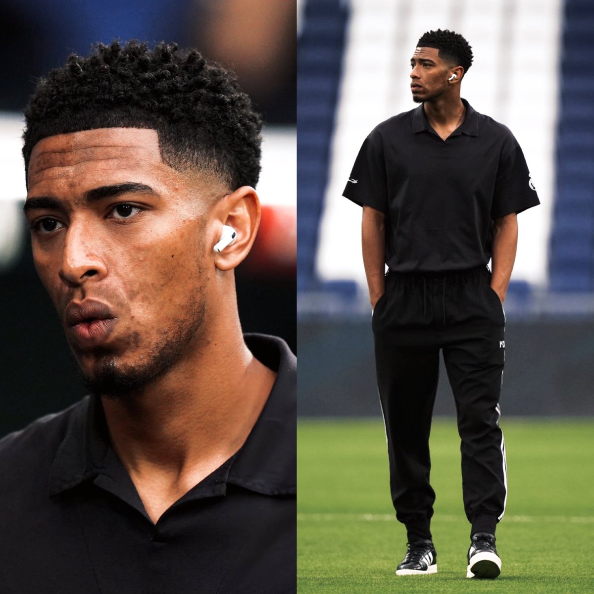 Jude Bellingham in his pre-match routine.