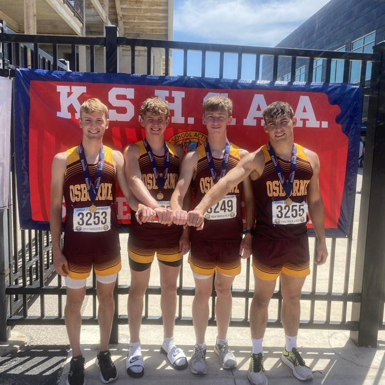 STATE TRACK UPDATE:
4x800 Jonny, Dalton, Aiden, &amp; Sam - 2nd place
