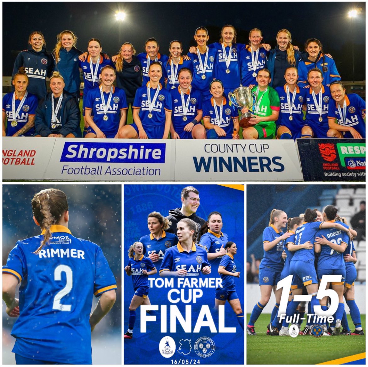 drleannerimmer's tweet photo. Ruled out tomorrow through injury, which means the cup final was my last game and retirement. What a way to go out, though 🏆🤩💫 Thank you @shrewswomen 💙🧡 #salop https://t.co/3PIU3ghmng