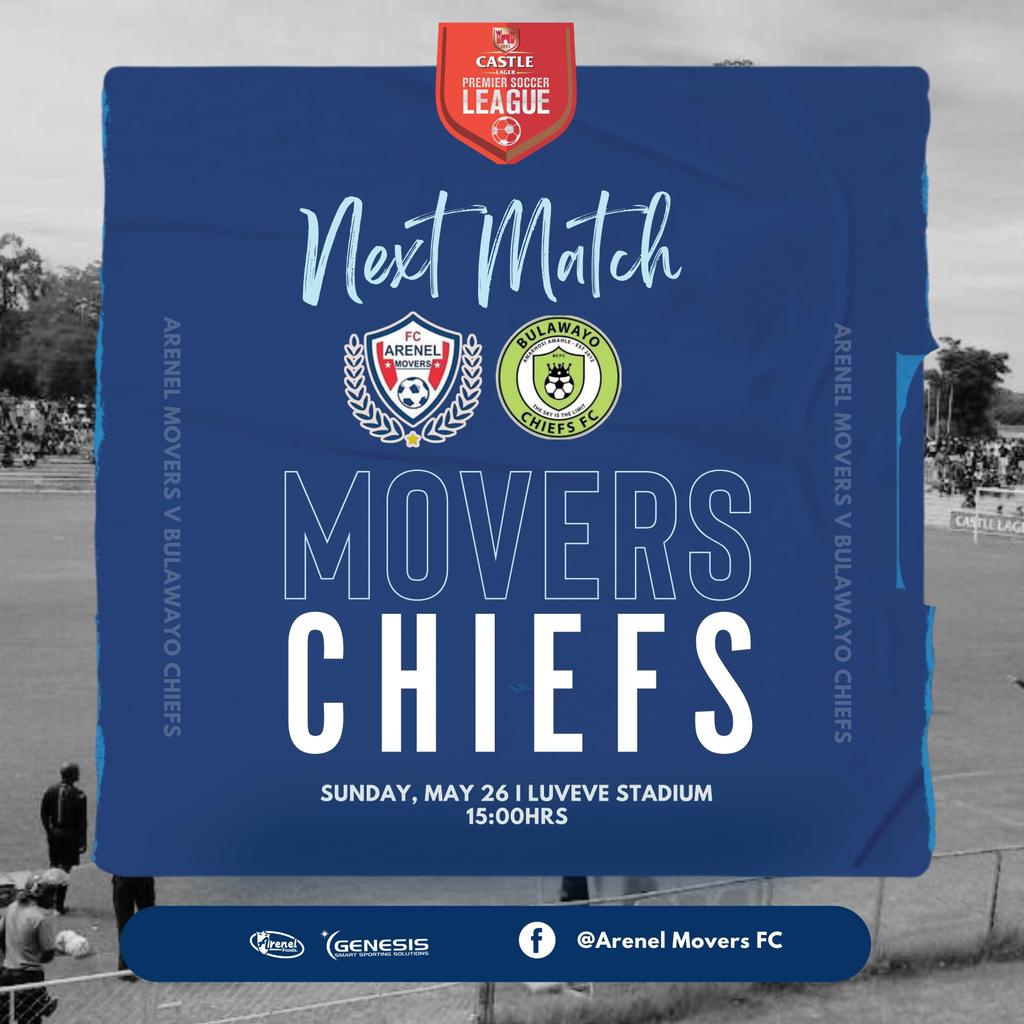 ArenelMoversFC's tweet photo. Derby time... We host @BulawayoChiefs  tomorrow at Luveve.

Tell a friend to bring a friend for this one.

#LetsPlay https://t.co/dpJXpPr4Pq