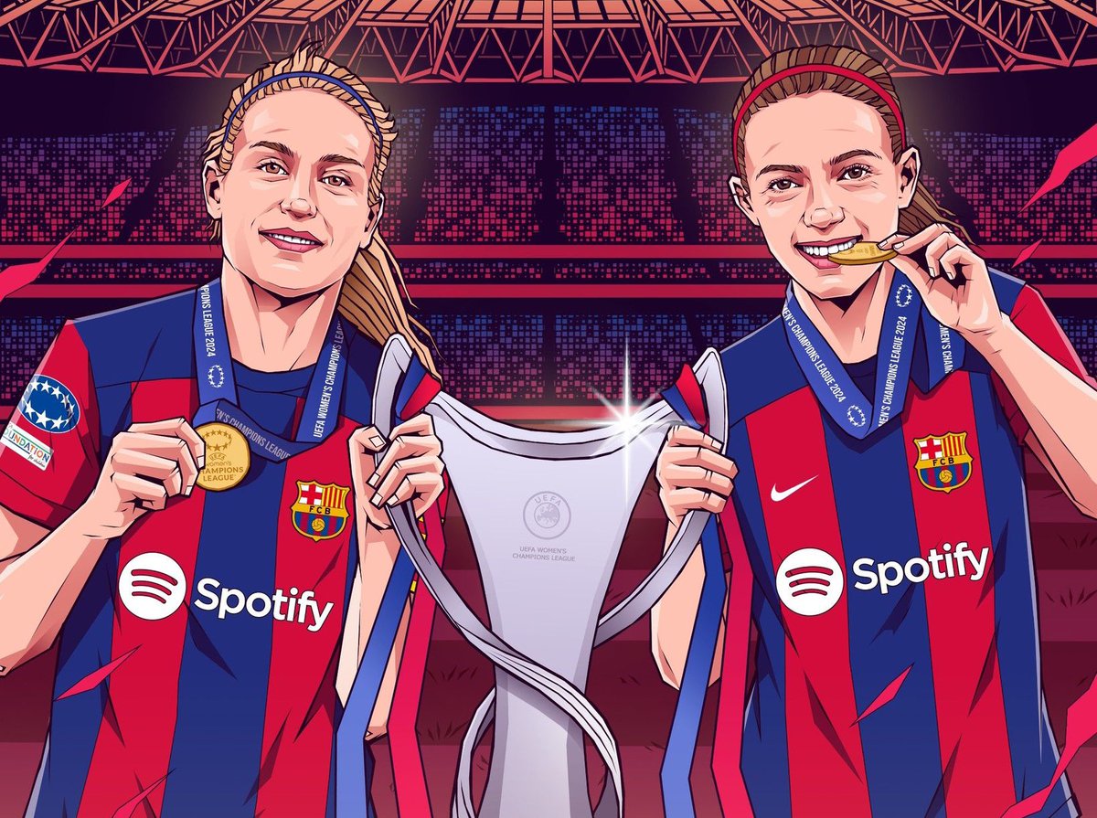 🌟 UEFA Womens Champions League Winners:

🏆 2020/21: Barcelona
🥈 2021/22: Lyon
🏆 2022/23: Barcelona 
🏆 2023/24: Barcelona