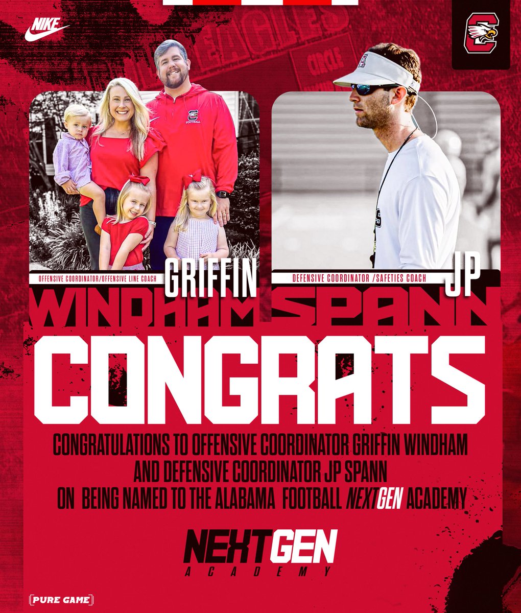 Big Time Shout Out To Offensive Coordinator, Griffin Windham, And Defensive Coordinator, JP Spann, For Being Selected To Participate In Alabama High School Football’s “Next Gen Academy”!

Huge Things Are Happening In Ozark!

#FlyWithUs