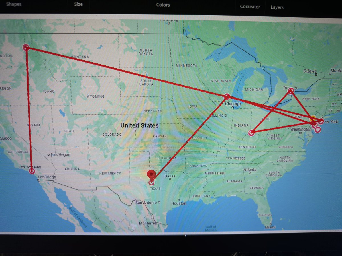 dandrago's tweet photo. @WrestlingDazeYT I drew the lines based off the order they showed the coordinates the other day. Does this point to the NY Harbor mentioned in the source code? https://t.co/0NYwBpxcYZ