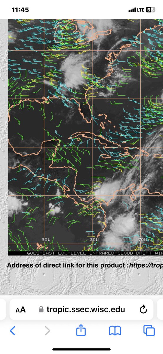 AlbFerracuti's tweet photo. Esta convergencia de vientos en bajo nivel podria causar cierta inestabilidad atmosferica y lluvias hoy tarde. https://t.co/Tar2ms6mkb