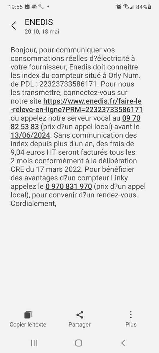 Allô @enedis @enedis_clients 1 semaine que votre serveur est momentanément indisponible. Du coup j'ai essayé sur le serveur vocal même problématique. Du coup quand la date sera dépassé le prélèvement des pénalités sera aussi en indisponibilité ? @CNEWS @BFMTV @Economie_Gouv