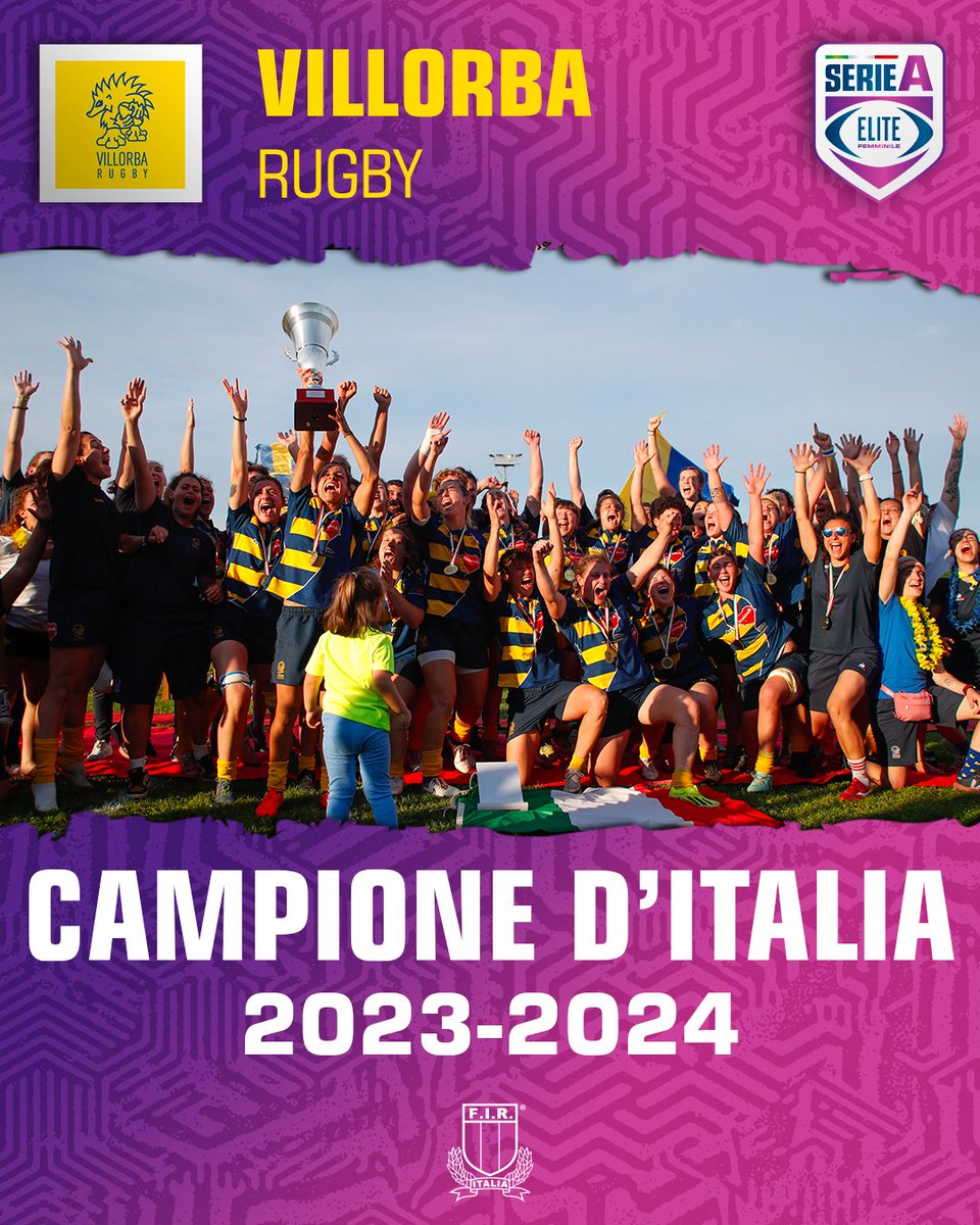 🟣 #SerieAElite | #Finale2024 

Villorba 𝐂𝐚𝐦𝐩𝐢𝐨𝐧𝐞 𝐝'𝐈𝐭𝐚𝐥𝐢𝐚 🏆

#rugbypassioneitaliana