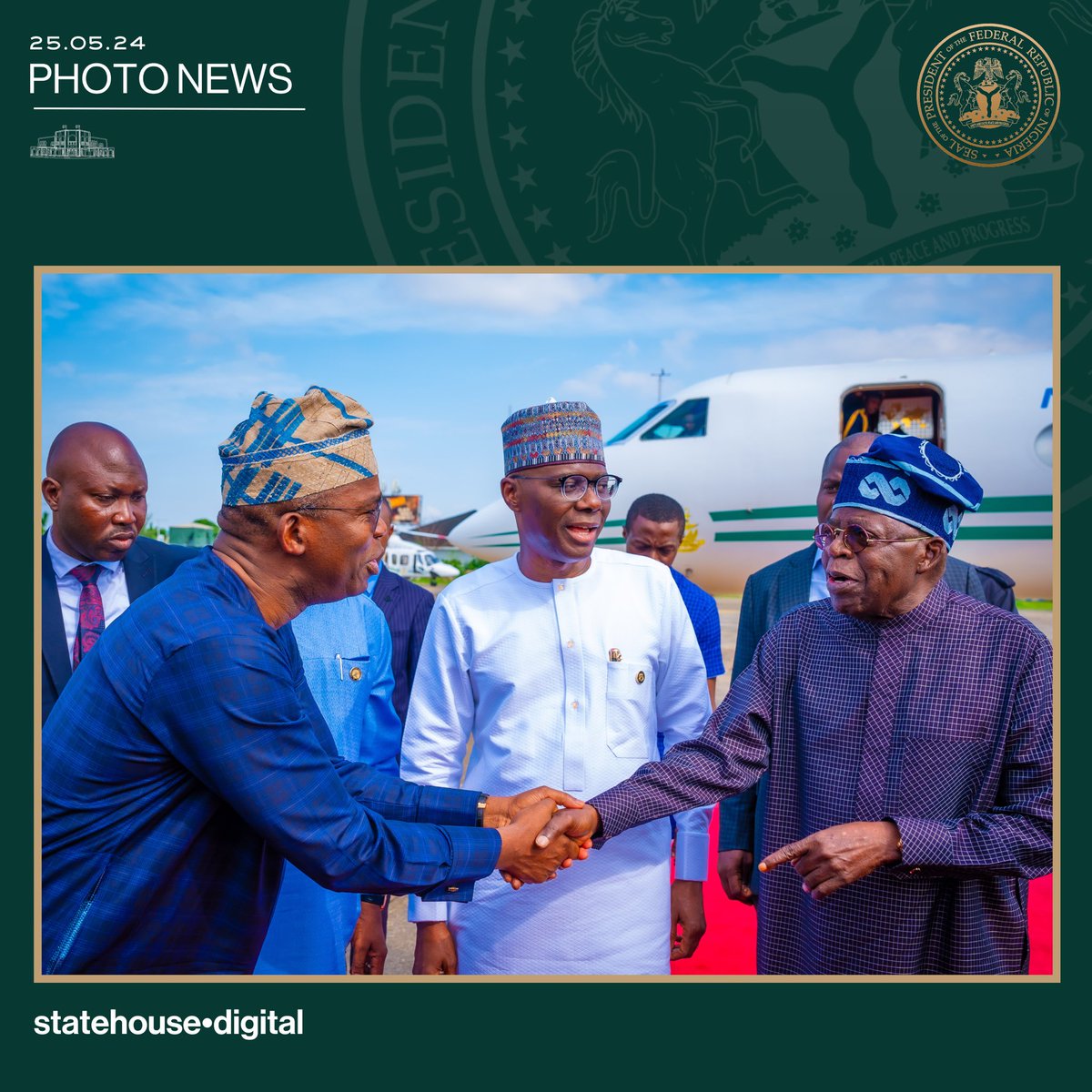 President Tinubu Arrives in Lagos for the Commissioning of New Apapa, Tincan Island roads
