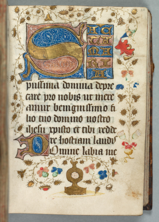 Book of Hours (Use of Metz): Fol. 27r, Decorated Initials clevelandart.org/art/1942.1514.…