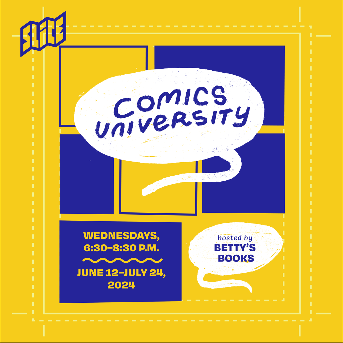 🎓 Comics University returns, June 12–July 24, at @bettysbooksstl! Comics U is a free summer educational series for a teen+ audience. Read session descriptions and RSVP at slicexpo.org/comics-univers…