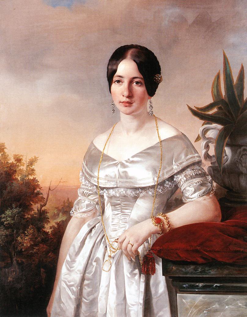 Lady with a Lorgnette József Borsos 1856