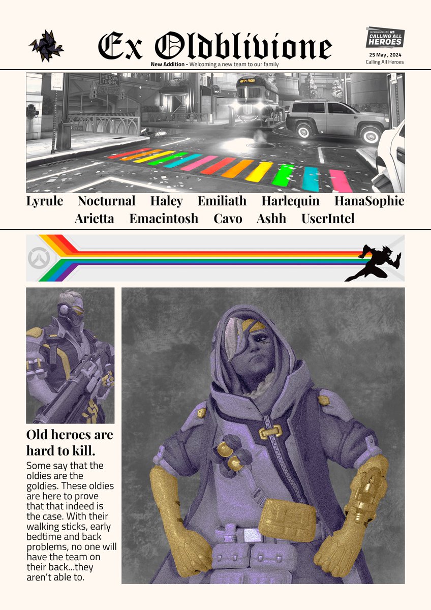 ExO 🤝 Granny Gaming 
Ex Oldblivione 

🛡️ @lyrule
⚔️ @nocturnal_ggez
⚔️ @harlequinuwu
💉 @ow2haley
💉 @em1liath 
♻️ @hanaF115

#IntoRetirement #CallingAllHeroes 

stream link in replies
⬇️⬇️