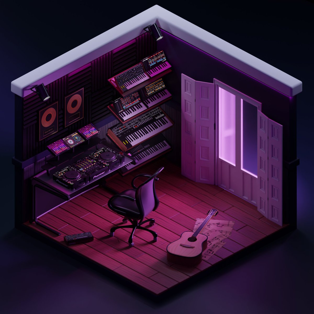 🔥Isométrico DJ listo 🔥

Después de mas de 1 semana, por fin listo 💪

Espero que os guste 😊😊

#blender #b3d