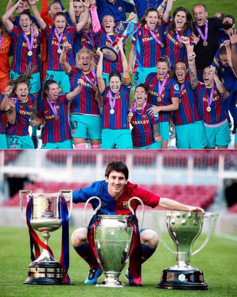 𝟐 TRIPLÉ dans le football féminin
𝟐 TRIPLÉ dans le football masculin

ON a désormais 𝟰 triplé dans l'histoire . MES QUE UN CLUB 💙❤️