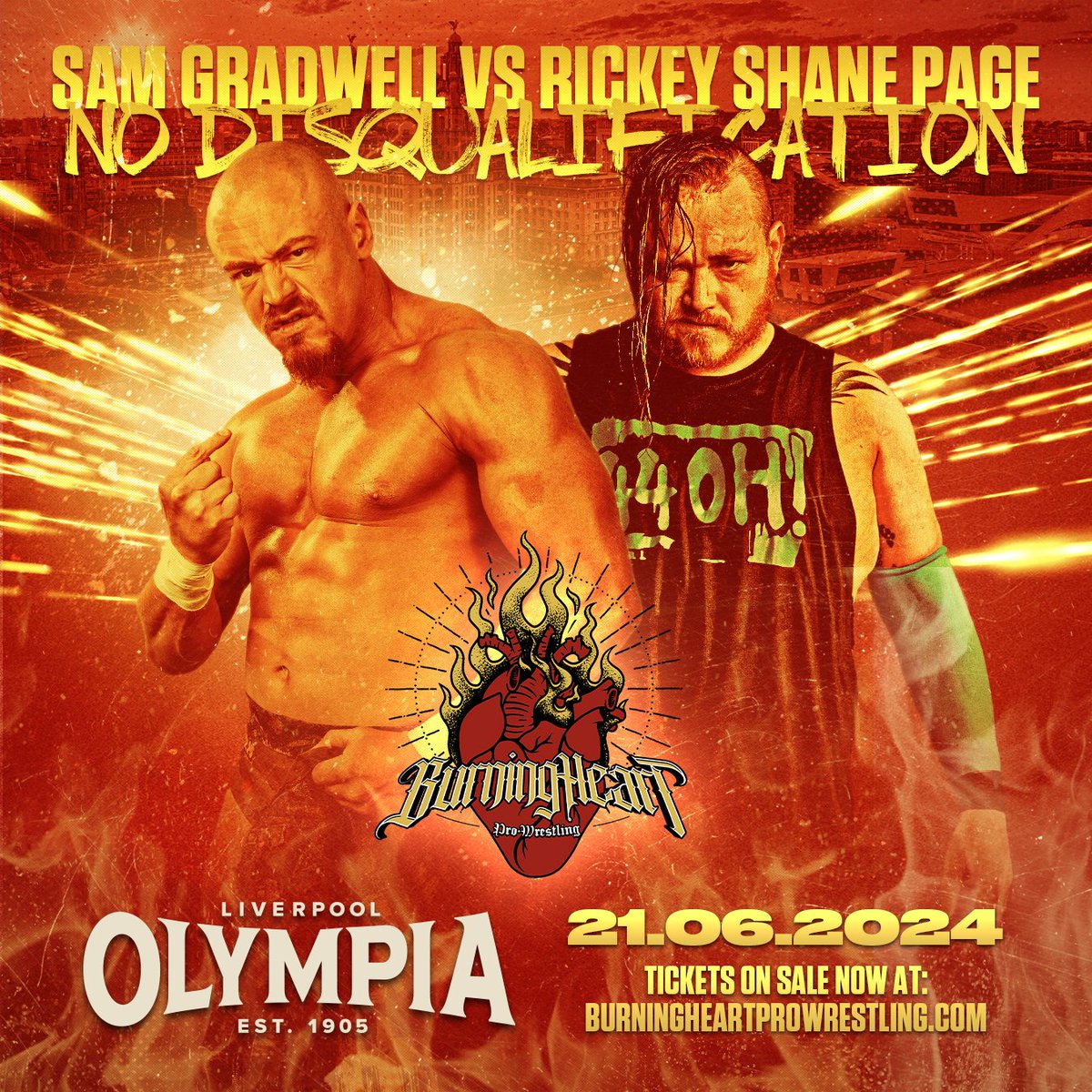 BREAKING! Gradwell vs. RSP No DQ in Liverpool! Gradwell had some choice words for RSP and his style of wrestling, well now he may have to eat his words! At the Olympia June 21st there will be NO RULES when Gradwell and RSP go head to head for the first time ever! 🎟 in bio!