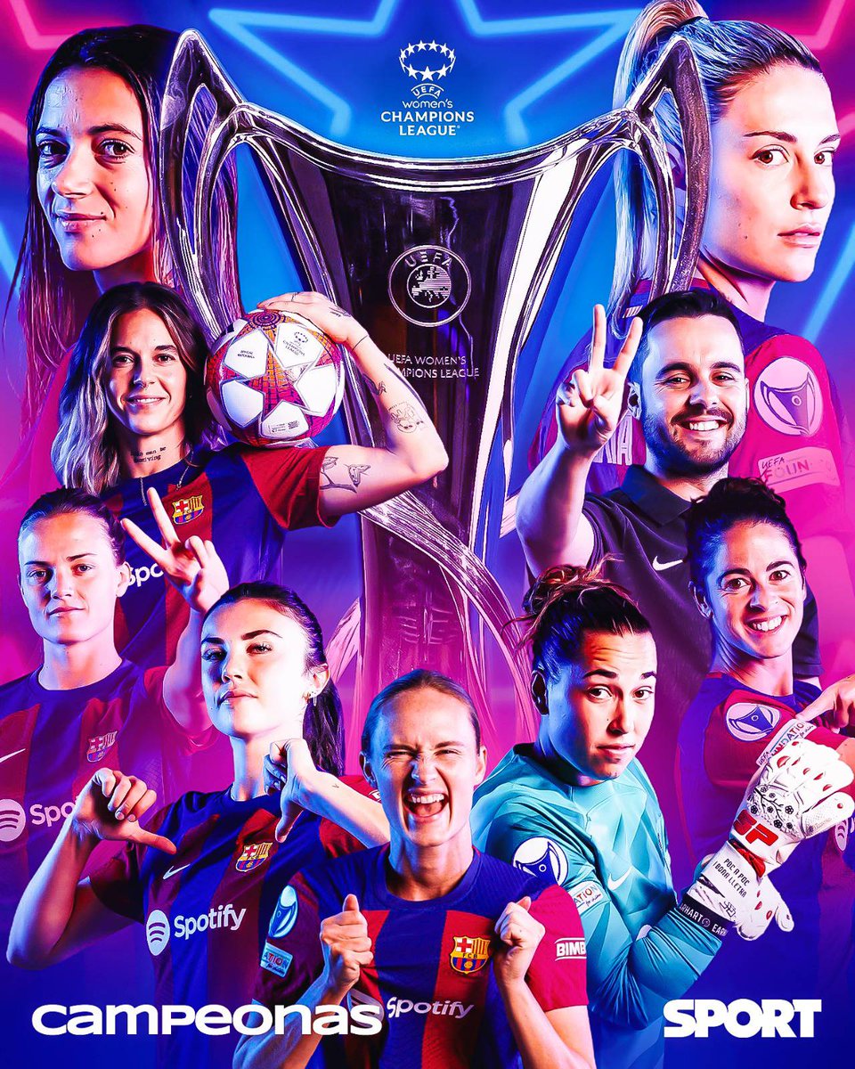 BarcaTimes's tweet photo. ✅ LIGA F 
✅ SUPERCOPA 
✅ COPA DE LA REINA 
✅ UEFA WOMEN'S CHAMPIONS LEAGUE 

Quadruple for the Blaugrana girls! #fcblive 🏆🏆🏆🏆 https://t.co/GbYbRXSzjp