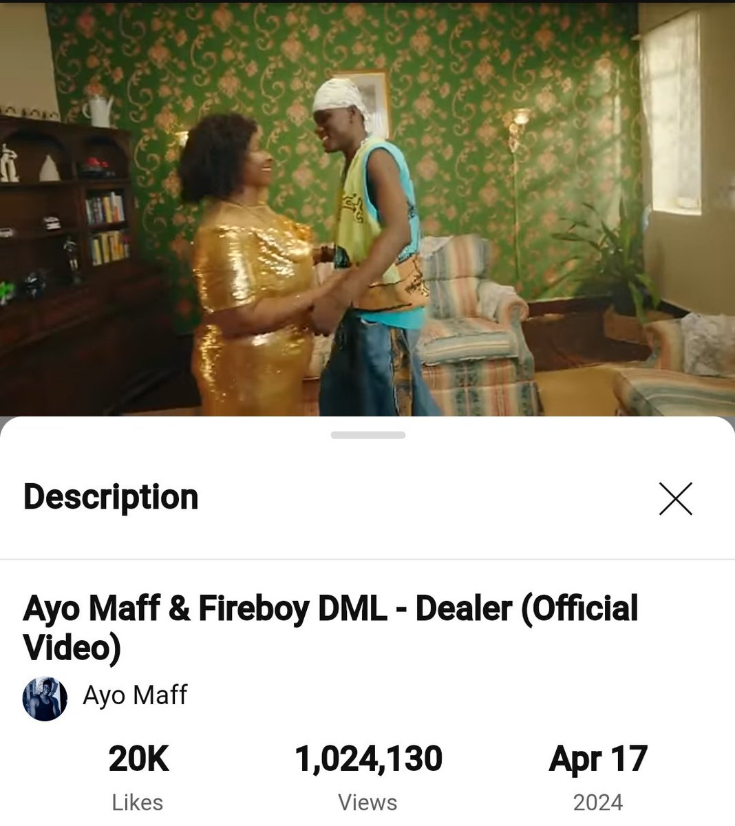 Ayo Maff's first video to reach a million views on YouTube. The first of many. ❤