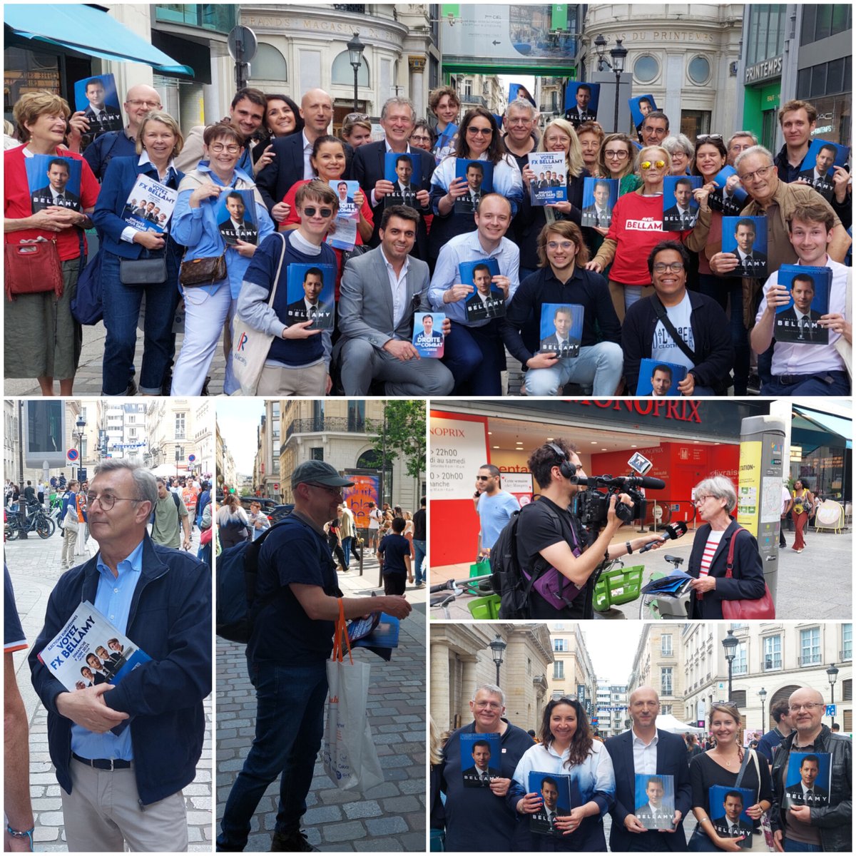 AlexandreFRep's tweet photo. Grosse mobilisation des militants de tous les arrondissements  parisiens aux Grands Magasins #Paris9. La liste conduite par @fxbellamy reçoit un accueil de plus en plus favorable.
🗳 @AvecBellamy @AgnesEvren @oliviermousson https://t.co/CqBQxedSfy