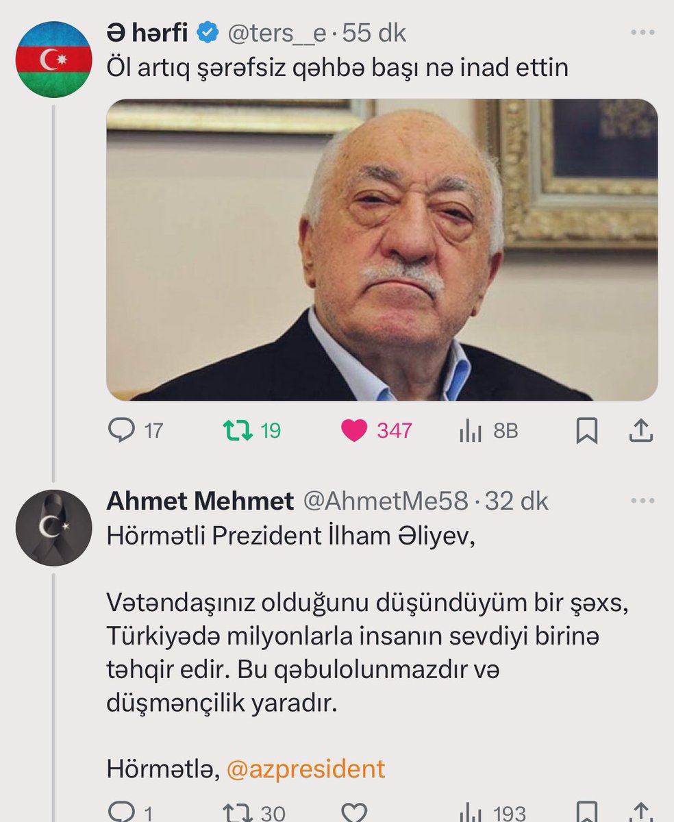 Məni prezidentə şikayət edir fetönün piçi, bir də alıntılayıp hər yerdə paylaşır. Spamlayın @AhmetMe58