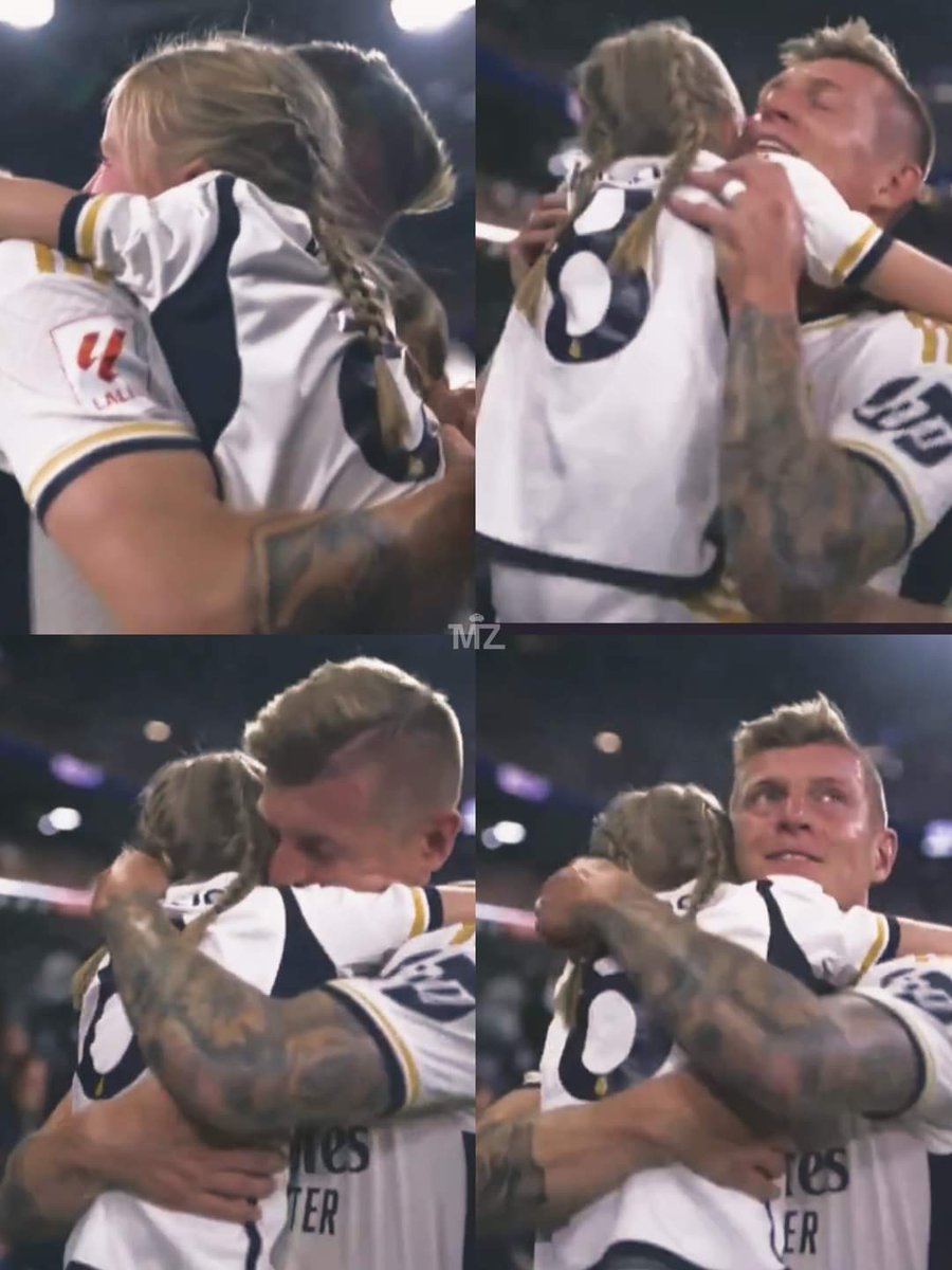 Precioso momento entre Toni Kroos y su hija. 🤍🥲 Que panzada a llorar me estoy pegando 😭😭