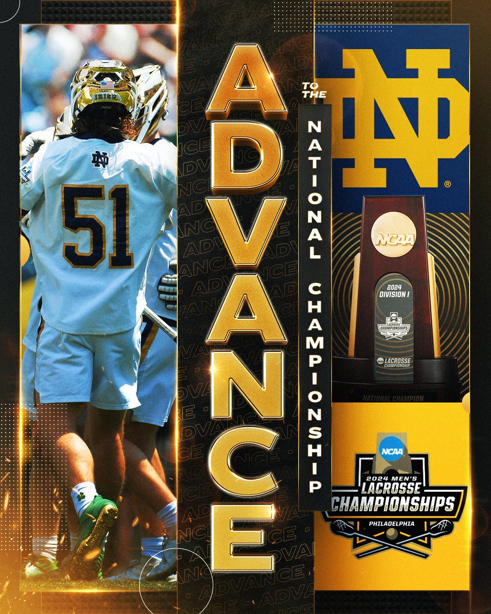 THE REIGNING CHAMPIONS ARE HEADED BACK TO THE NATTY ☘️

(1) <a href="/NDlacrosse/">Notre Dame Lacrosse</a> takes down (5) Denver, 13-6, to advance to the National Championship!

#NCAAMLAX
