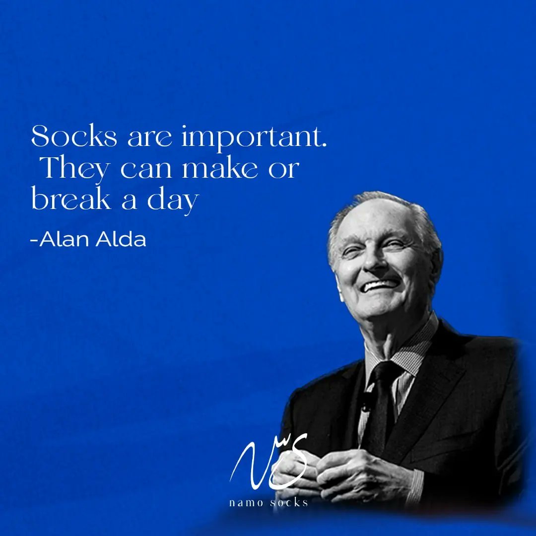 NamoSocks's tweet photo. Socks are improtant.
 They can make or
break a day
-Alan Alda
Do you agree with Mr.Alan?

#namosocks #kurdishculture #kurdishbrand #alanalda #socks #qoutes #smartwool #brand #important https://t.co/fCwPKW914V