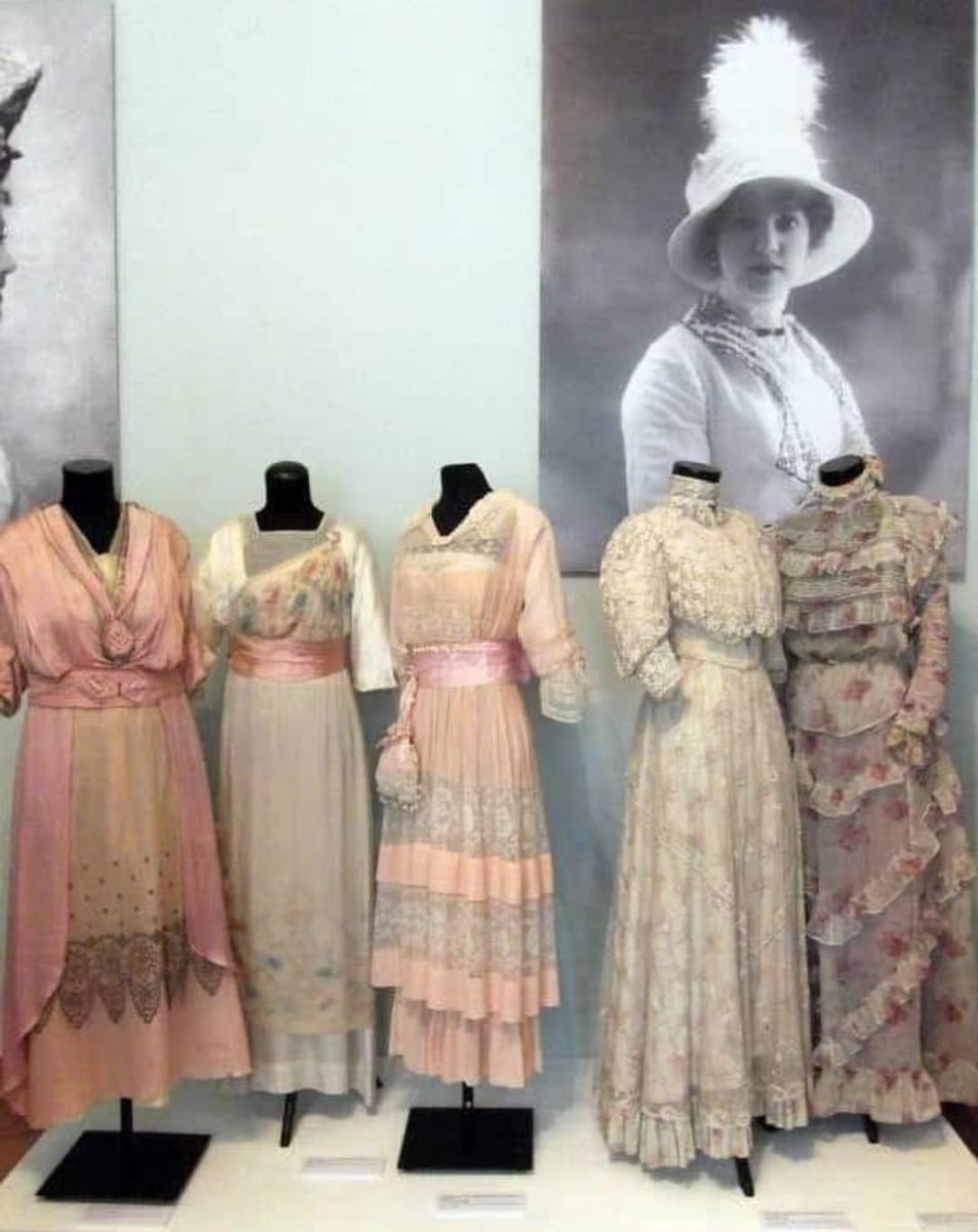 Dresses from the 1900s - 1910s.