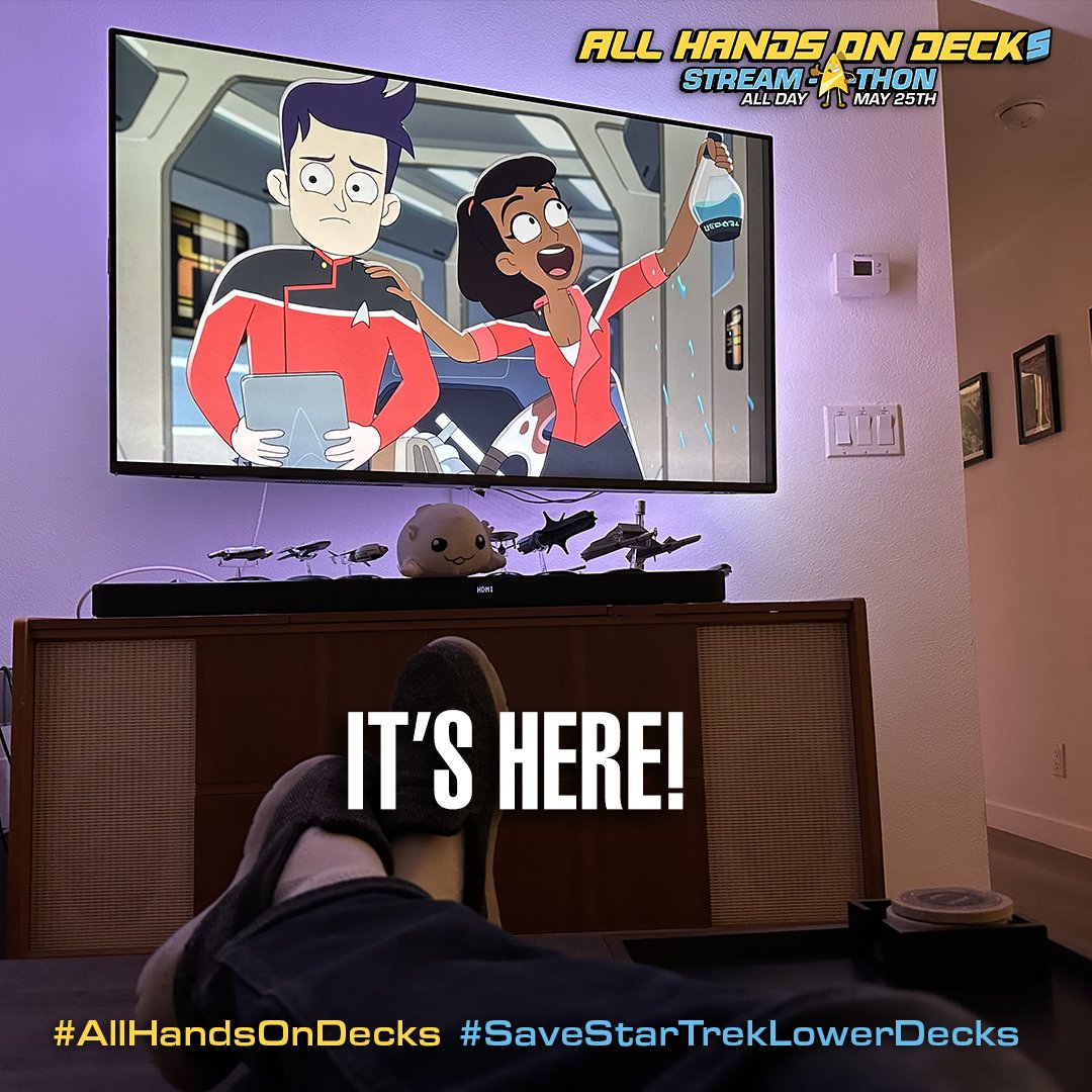 Friendos, today is the day for the #AllHandsOnDecks #SaveStarTrekLowerDecks Streamathon👏🏼 Lower Decks is an amazing show by people who love #StarTrek, so give #StarTrekLowerDecks some viewing today and check out savestartreklowerdecks.com🖖🏼