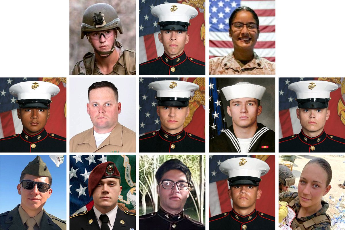 @POTUS These 13 REAL heroes should be alive today, but you killed them. It’s Memorial Day weekend, and you won’t even mention them because you are a POS like Floyd.