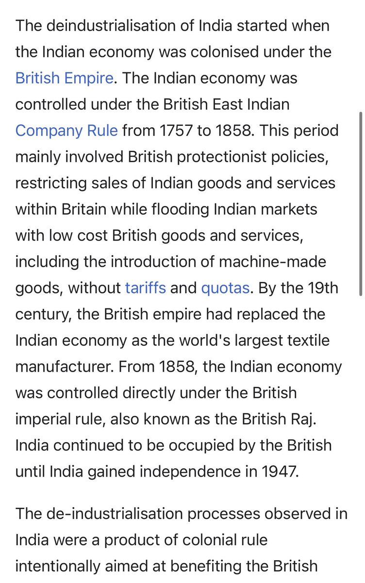 ti_95__'s tweet photo. @thinkingwest Many parts of India, such as Bengal for instance were de-industrialised for the benefits of the British Empire. Add a few completely unavoidable famines to that thought also https://t.co/5cynJQBzS8