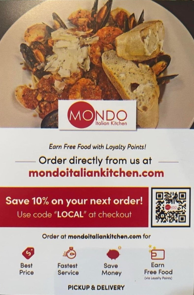 MondoItalianKit's tweet photo. Forget the fees, forget the upcharges.....the days of overpaying are OVER!!!!

Mondo Italian Kitchen now delivers!!!!

All new website with picture menu is up and running!! 

Order directly from Mondo online, pay the same as you would dining in 

Flat fee delivery or pick it up https://t.co/m5qVbTg0Qx