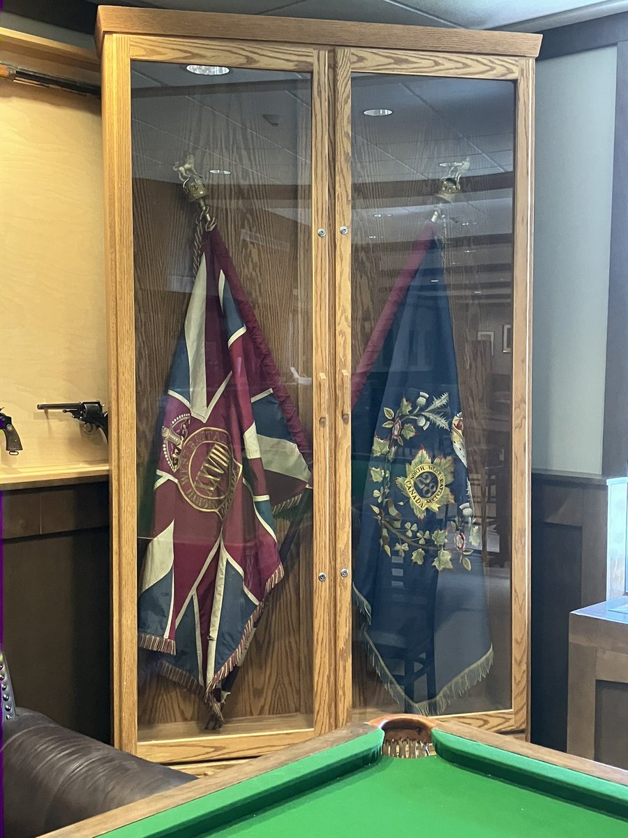 Today the Royal Regina Rifles moved the Colours of the 28th Battalion, Canadian Expeditionary Force (a unit we perpetuate), to the Senior Ranks Mess of the Elphinstone Armoury (of which I’m the Garrison Commander). 

They’ve been laid up at the Regimental Church for decades, but