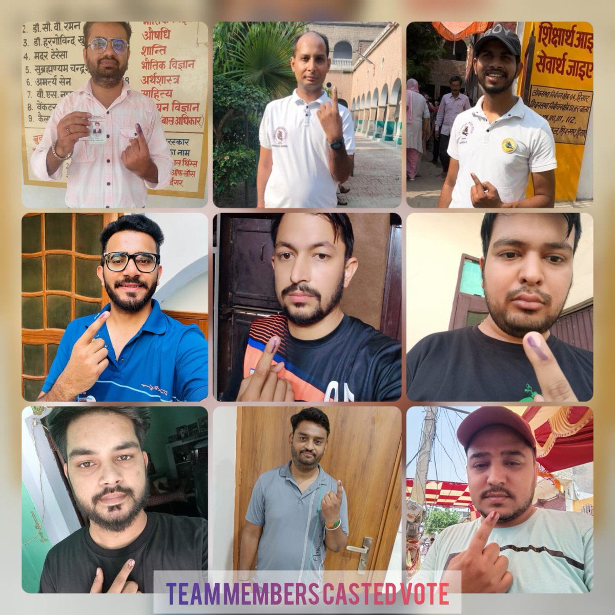 theinspireindia's tweet photo. 🇮🇳 सभी को सलाम :
संस्था के अधिकतम साथियों ने भी अपने-अपने क्षेत्र में मतदान करके अपनी जिम्मेदारी को निभाया।

@theinspireindia 🇮🇳

#tii #teamtiingo
#General_Election_2024
#LoksabhaElection24
#Loksabha #LoksabhaHaryana
#socialwork #bestngo #LSPolls
#LS2024 https://t.co/gLepRqv9jn