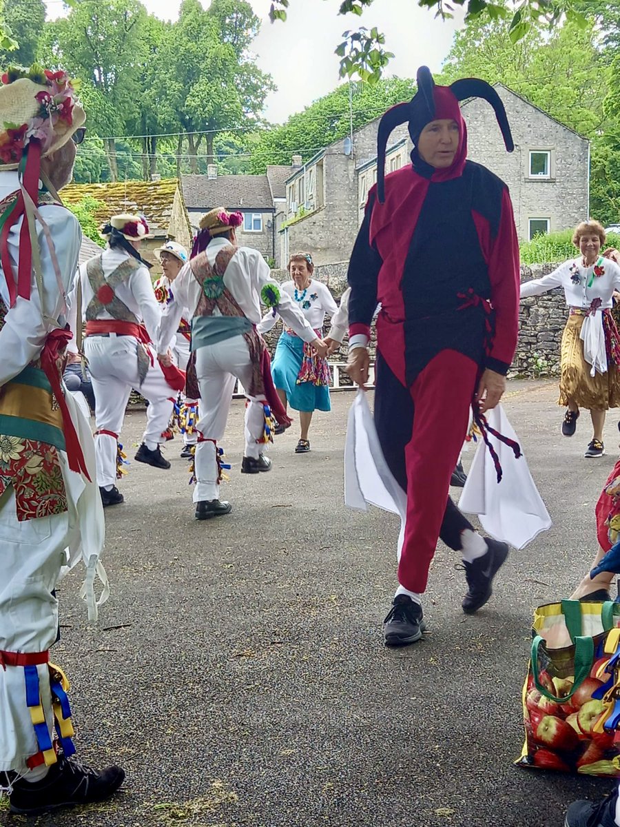 Had a great time dancing at Middleton by Youlgrave's #welldressing day.  #peakdistrict Thanks to everyone that came and supported us @WinsterMorris #morrisdancing and special thanks to those who joined in. 🎈