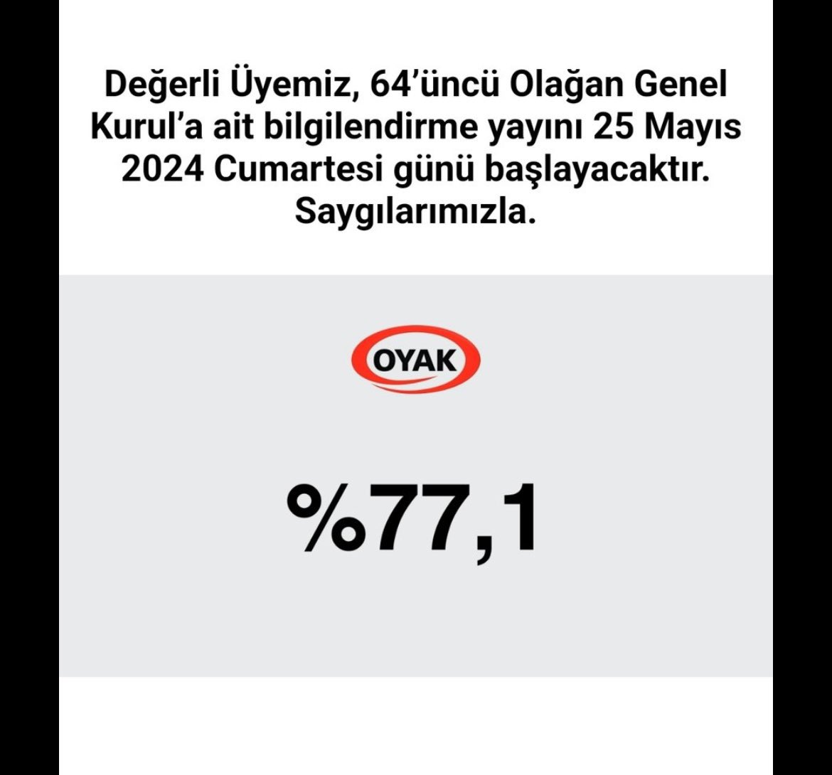 Ülkede gerçek enflasyon oranlarının apaçık belli olduğu bir ortamda bu oran kesinlikle kabul edilemez !!!
#oyak