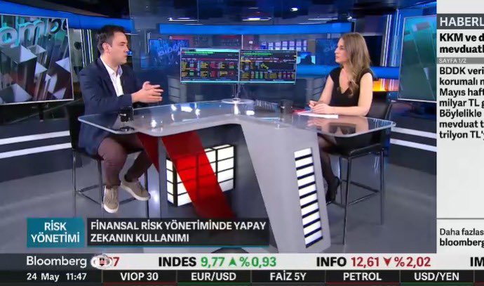 Dün sevgili @reyhanbaysan ile @BloombergHT Risk Yönetimi’nde canlı yayında buluştuk. Artılarıyla eksileriyle yapay zekanın finans dünyasında ve risk yönetimindeki yerini tartıştık. Kaçıranlar için yayının linki aşağıda: youtu.be/Ss5yf0yc47k?si… #YapayZeka #Finans