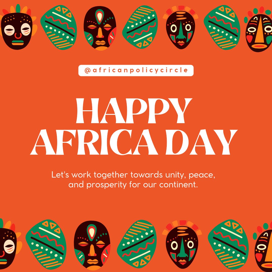 🌍 Happy Africa Day! 🌍

Today, we celebrate the rich heritage and diversity of our continent. Let's continue to work towards unity, peace, and prosperity for all. Share your hopes and dreams for Africa with us!

#AfricaDay #UnityInDiversity #ProudlyAfrican #AfricanPolicyCircle