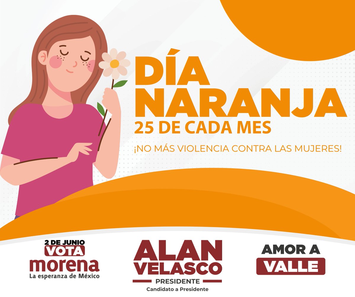 #DíaNaranja | La mejor forma de conmemorar el Día Naranja es promover el respeto, la igualdad de oportunidades, garantizar los derechos de las mujeres y trabajar por su empoderamiento.
¡Mi compromiso será siempre con las mujeres de mi querido Valle de Chalco!
#VotaMorena