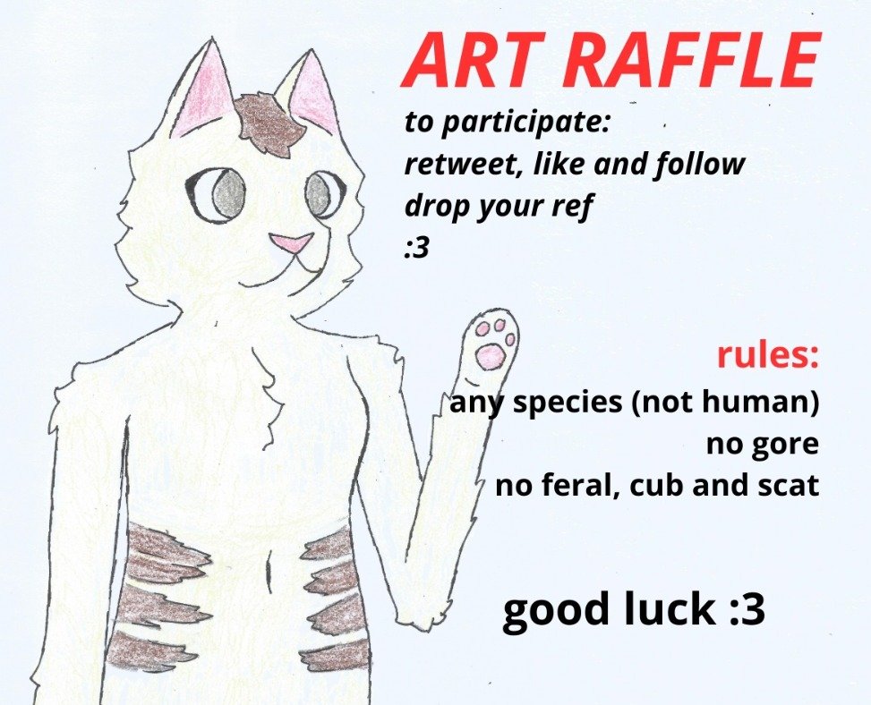 pscapturasarts's tweet photo. ART RAFFLE 

to celebrate 40 followers i'll do a furry art raffle. so, share this post, like it and follow to participate :3

comment your ref sheet in this post.
in 48h i'll share the results and contact the winner 

that's it :3 
#furry #furrydrawing #art #furryart https://t.co/MyXyeY1hjg