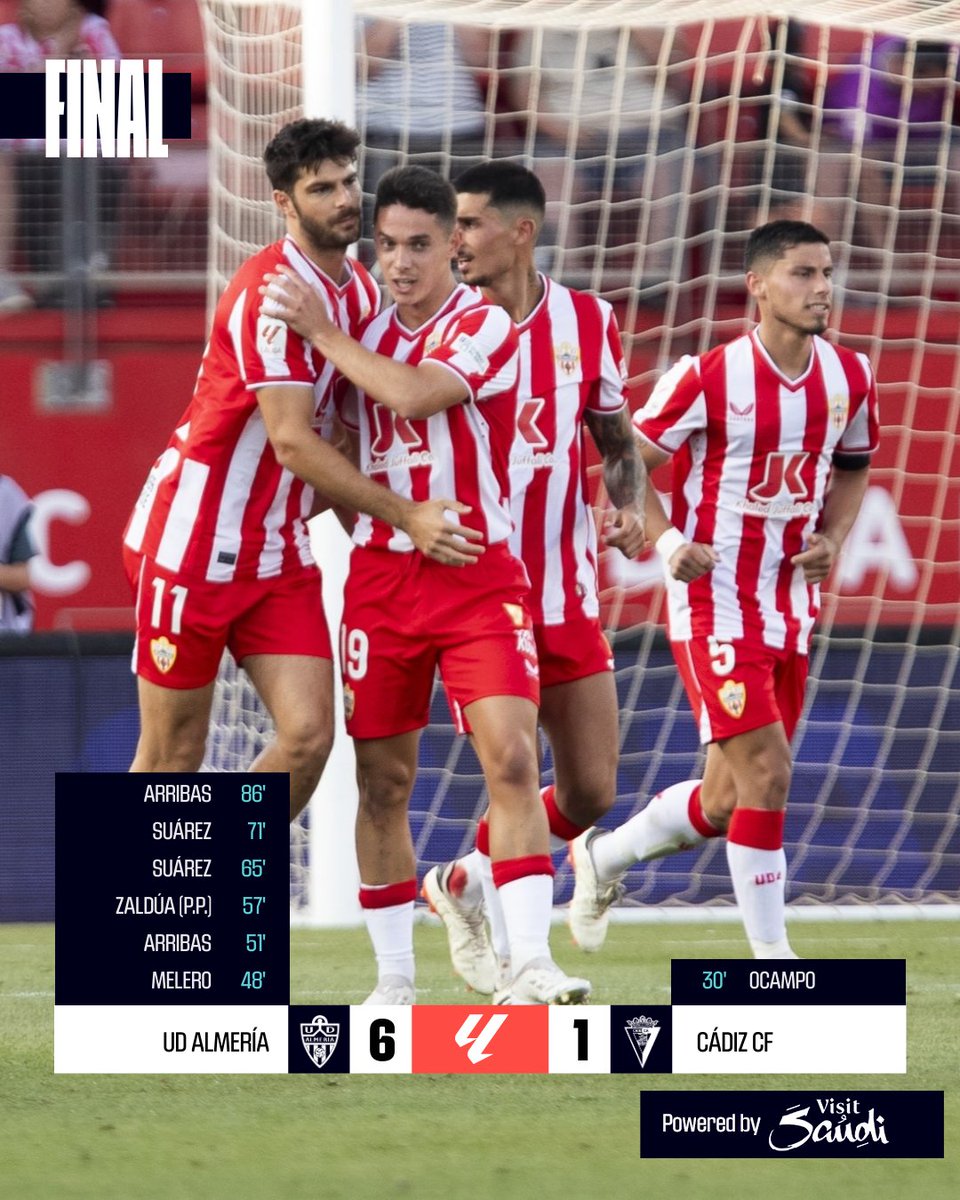 💥 Avec cet énorme succès, Almería dépasse Granada à la dernière journée et termine finalement la saison à la 19e place !